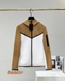 Casual sports cotton air layer hooded zipper cardigan men's jacket 490 jacket