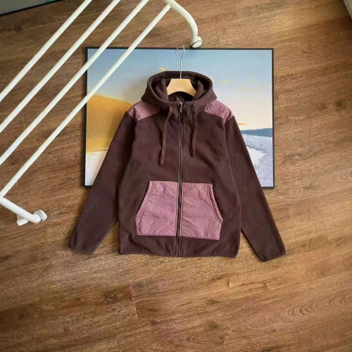 Sports hooded zipper fleece jacket jacket
