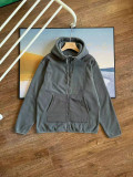 Sports hooded zipper fleece jacket jacket
