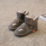 Boys' cotton boots with plush and thick snow boots
