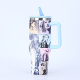 40oz car cup cartoon 304 stainless steel insulated cup with large capacity
