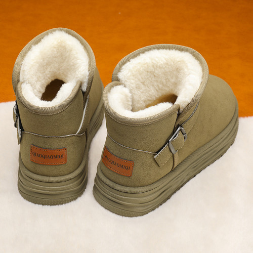 Snow boots with plush warm cotton shoes