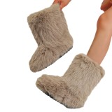 Imitation fox fur imitation raccoon fur snow boots