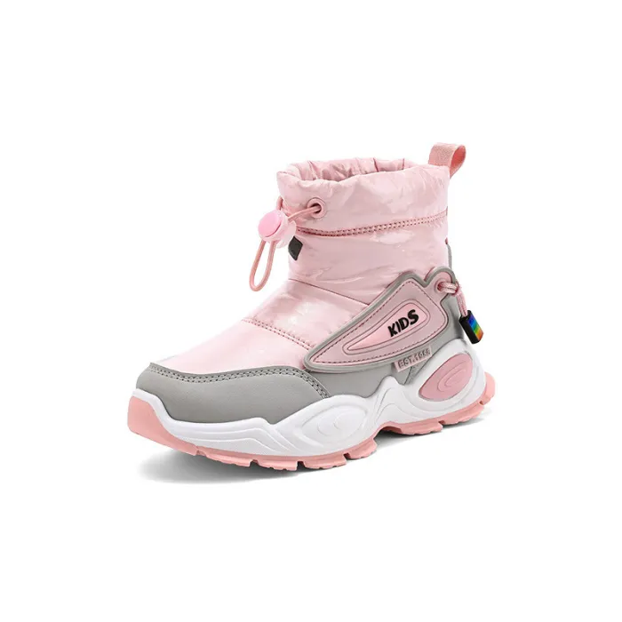 Children's snow boots with plush insulation for warmth and comfort