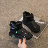 Boys' cotton boots with plush and thick snow boots