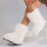 Imitation fox fur imitation raccoon fur snow boots