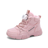 Boys' outdoor snow boots with thickened fleece for children