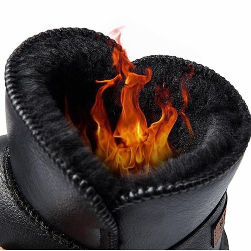 Men's snow boots with anti slip and waterproof cotton boots and plush insulation