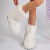 Imitation fox fur imitation raccoon fur snow boots