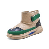 Children's snow boots with plush cotton shoes