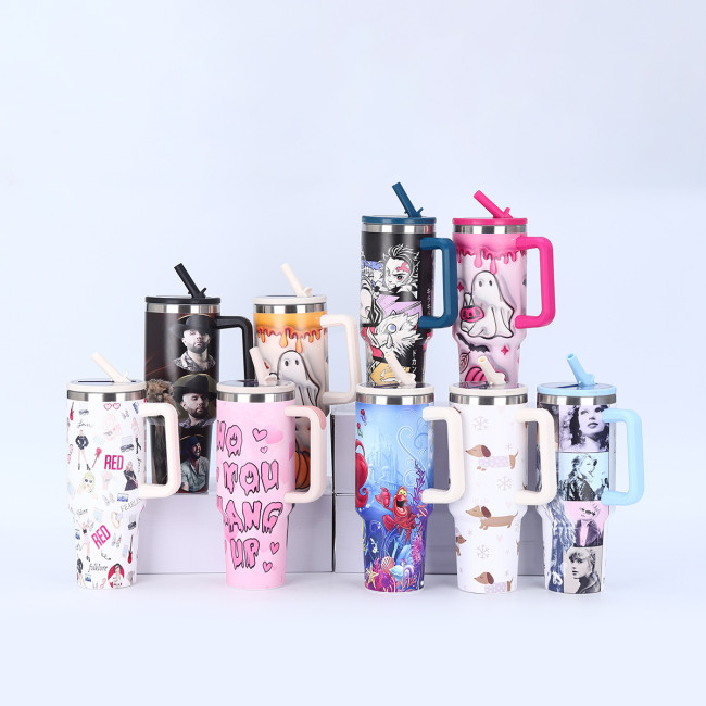 40oz car cup cartoon 304 stainless steel insulated cup with large capacity