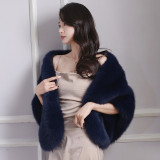 Imitation fur shawl cape short jacket