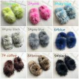 Real raccoon fur slippers, all fur fur slippers