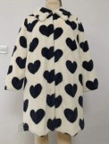 Long imitation fur coat jacket