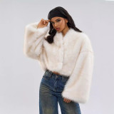 Imitation mink fur grass short jacket, two pairs of plush jackets