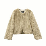 Fur one-piece fur imitation fur coat women's short coat