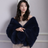 Imitation fur shawl cape short jacket
