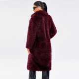 Fur jacket with extended length and fur coat for women