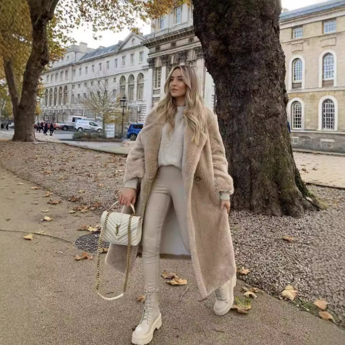 Teddy Bear Coat Lamb Fur Grass