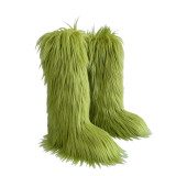 Snow boots for women, warm and plush fur boots