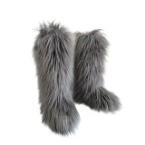 Snow boots for women, warm and plush fur boots