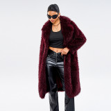 Fur jacket with extended length and fur coat for women