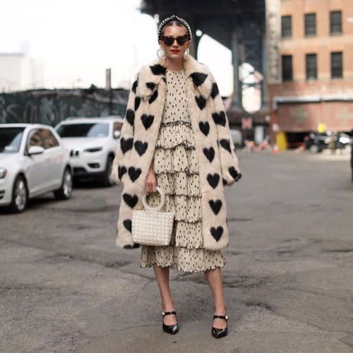 Long imitation fur coat jacket