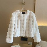 White fur coat women's winter short style imitation fur