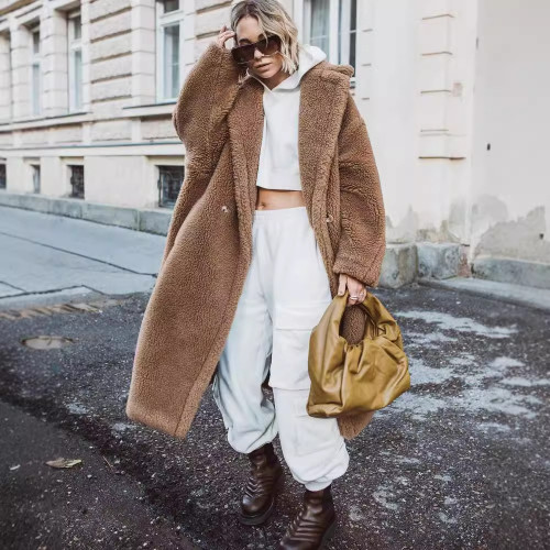 Teddy Bear Coat Lamb Fur Grass