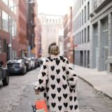 Long imitation fur coat jacket