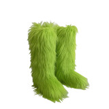 Snow boots for women, warm and plush fur boots