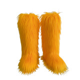 Snow boots for women, warm and plush fur boots