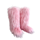 Snow boots for women, warm and plush fur boots