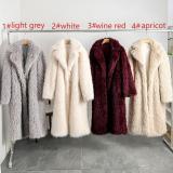 Fur jacket with extended length and fur coat for women