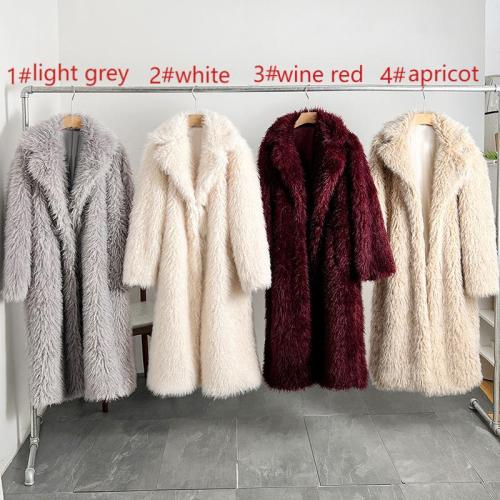 Fur jacket with extended length and fur coat for women