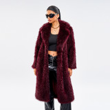 Fur jacket with extended length and fur coat for women