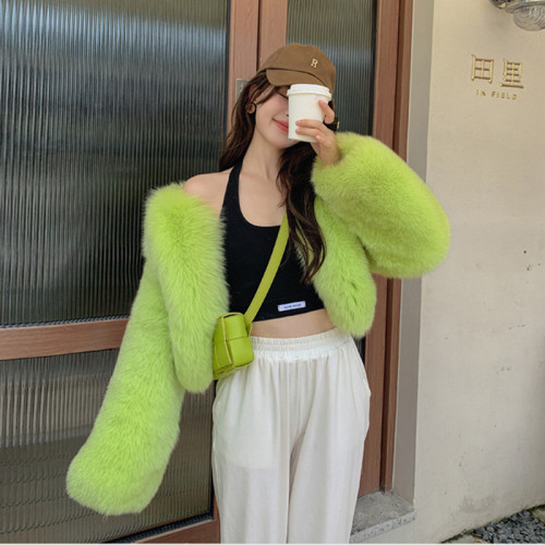 Fox fur short imitation fur coat fur sweater