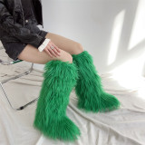 Snow boots for women, warm and plush fur boots
