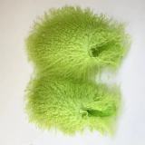 Beach wool slippers with faux fur lining for warmth, snow fur slippers