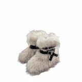 Thick soled low cut boots Thick soled snow boots, fur boots, rivet boots, strap boots
