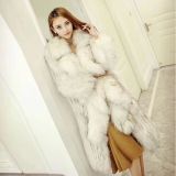 Woven collar ruffled fur coat, imitation fur coat