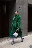 Long rabbit fur mink fur faux fur coat