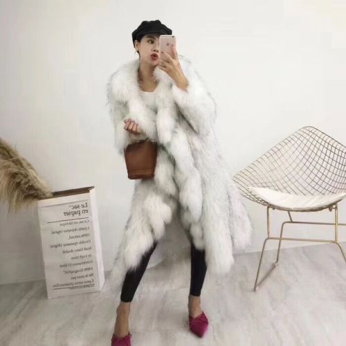 Woven collar ruffled fur coat, imitation fur coat