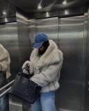 Short coat synthetic fur