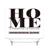 Printed waterproof polyester English letter series shower curtain toilet pad set