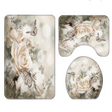 Printed waterproof bathroom set