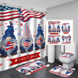 Four piece set of bathroom dry wet separation shading and warm shower curtain