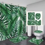 Waterproof and mildew proof 3D printed polyester shower curtain