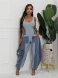 Loose jumpsuit denim jumpsuit