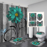 Four piece shower curtain set